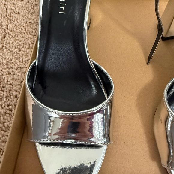 Madden Girl Metallic Silver Heels - Picture 2 of 8